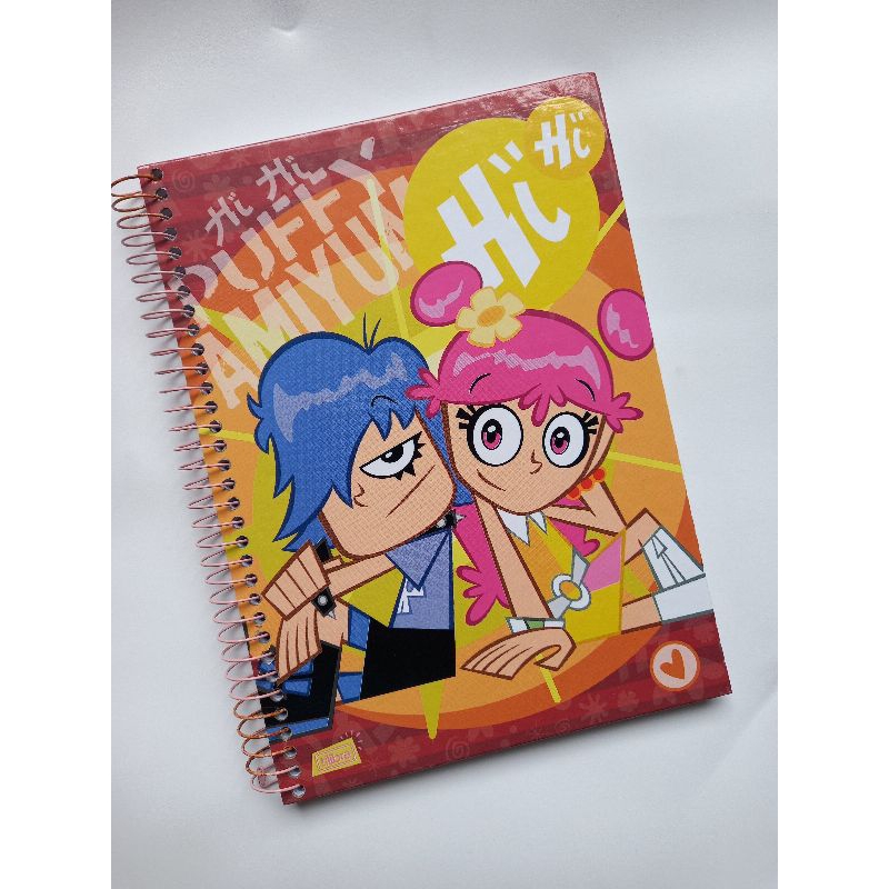 Caderno Hi Hi Puffy AmiYumi Pequeno antigo raro vintage Caderno Hi Hi Puffy AmiYumi Pequeno antigo raro vintage