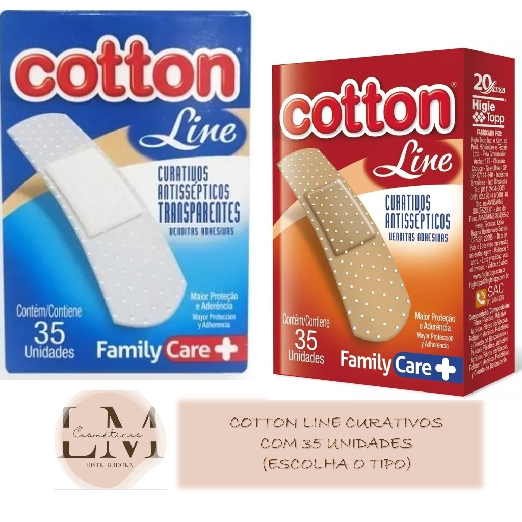 Cotton Line Curativos Com 35 Unidades (Escolha o Tipo)