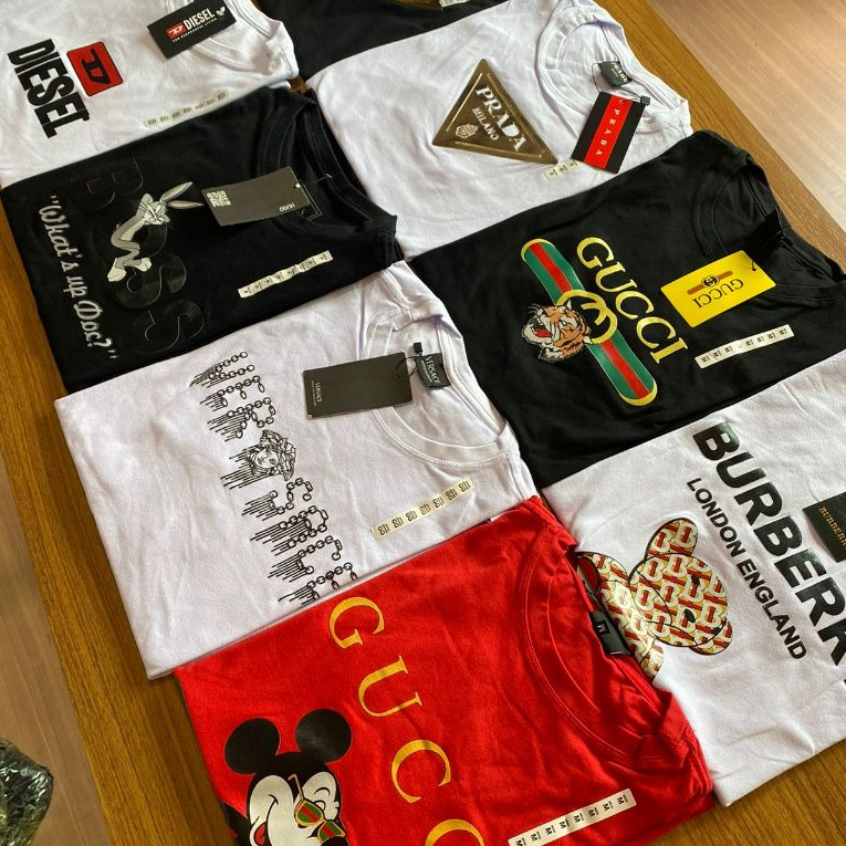 Kit 8 Camisas 40.1 Peruana Premium Grife Marcas Famosas Envio Rápido Estampas Variadas