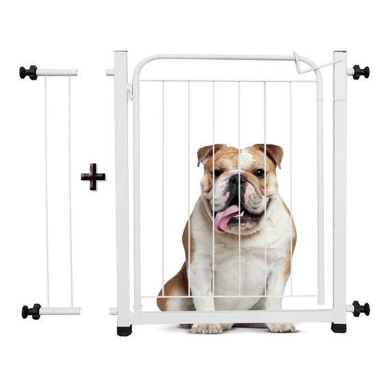 Portão Para Pet 68cm até 83cm + Extensor Grade Cercado de Proteção