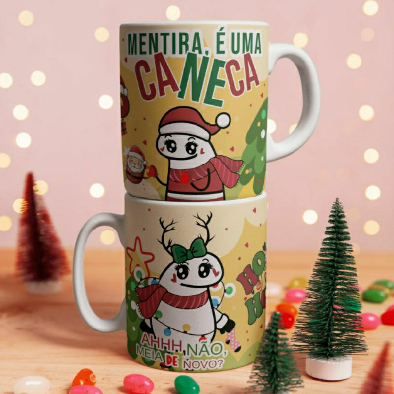 Caneca Natalina Florks Meme Personalizada De Porcelana Shopee Brasil 