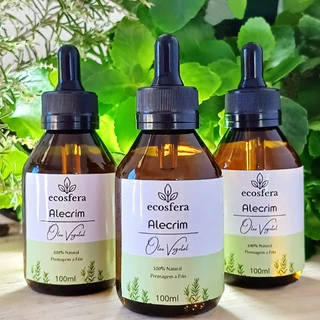 Óleo Vegetal de Alecrim 100ML- Crescimento dos Cabelos - Antiqueda, Anti Caspa, Elimina Manchas da pele, 100% Puro e Natural