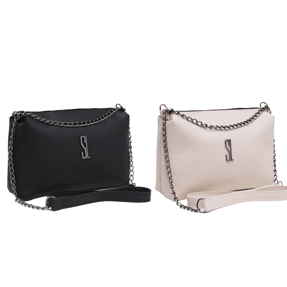 Kit 2 Bolsas Feminina Transversal Lateral com Corrente Reforçada Tira-colo