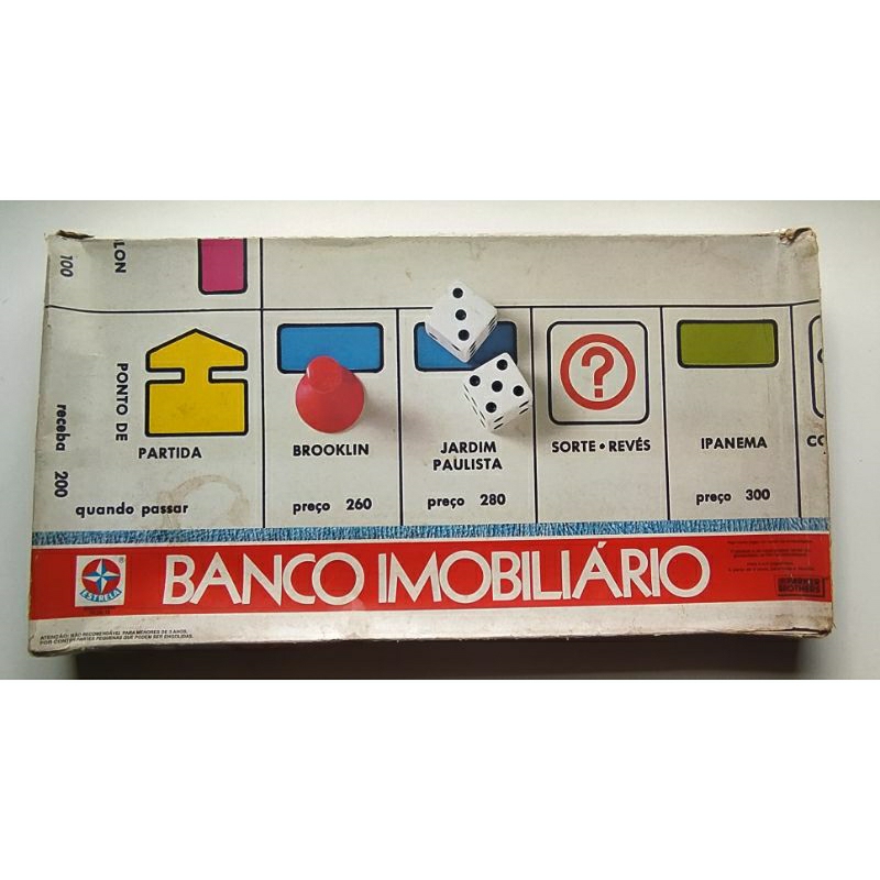 Brinquedos Raros - Jogo Banco Imobiliário completo Ano 1980