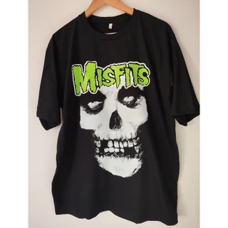 Camisa de Rock Misfits Camiseta de Banda Punk Vintage - Linha Premium - Modelo Verde