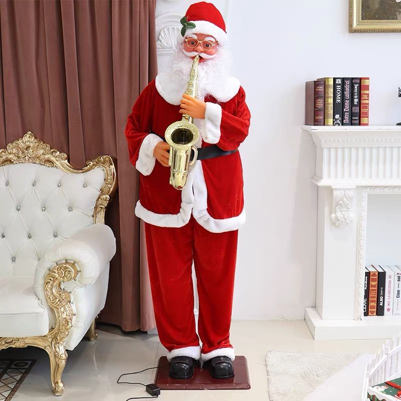 Papai Noel Dança Toca Saxofone Sensor Proximidade 1.80 M