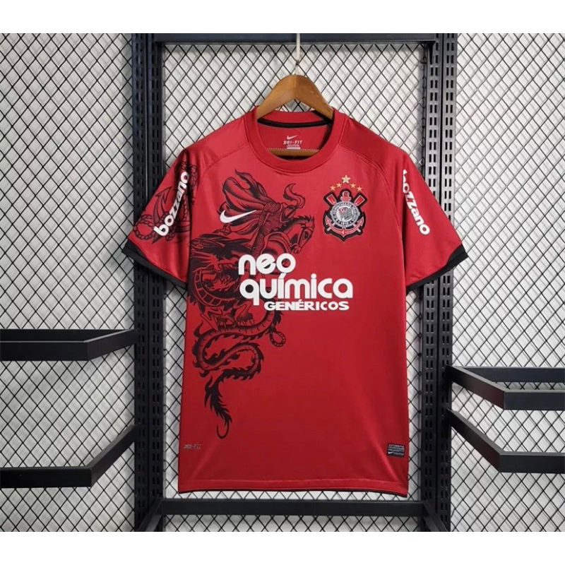 Camisa Camiseta do Time do Corinthians Vermelho Vinho 23/24