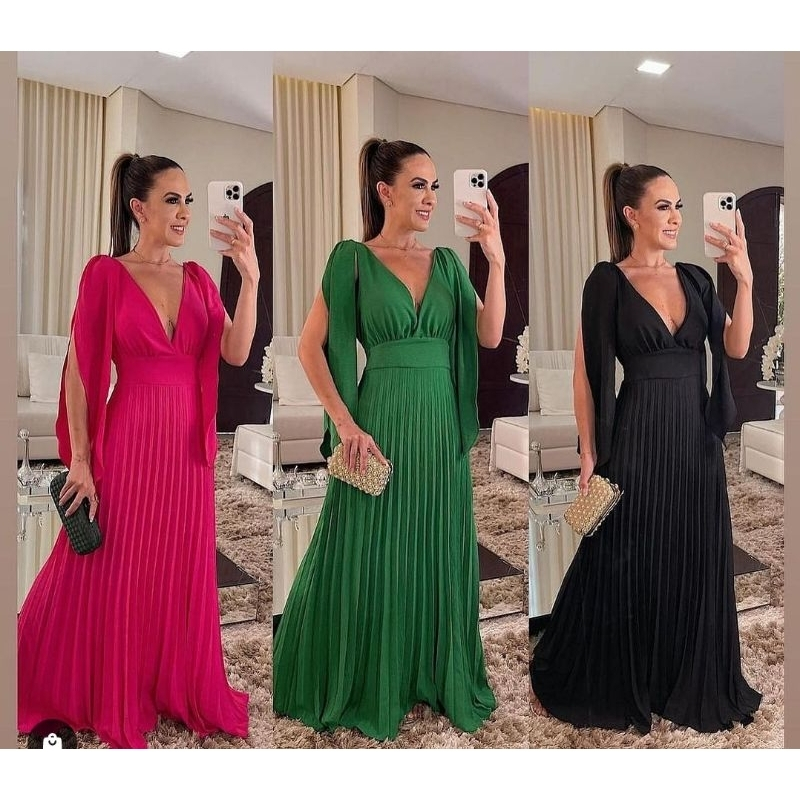 vestidos elegantes feminino,vestidos longos,roupas para mulheres,vestido  feminino soltinho,vestido luxo 2024,roupa feminina,vestido longo -  AliExpress