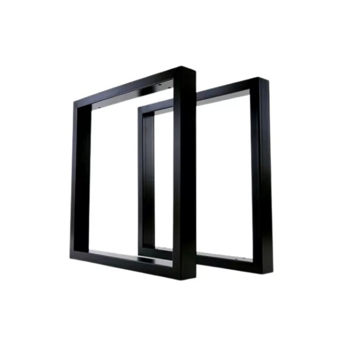 2 Pé Mesa Jantar 75x75 Industrial Quadrado Metalon 50x30
