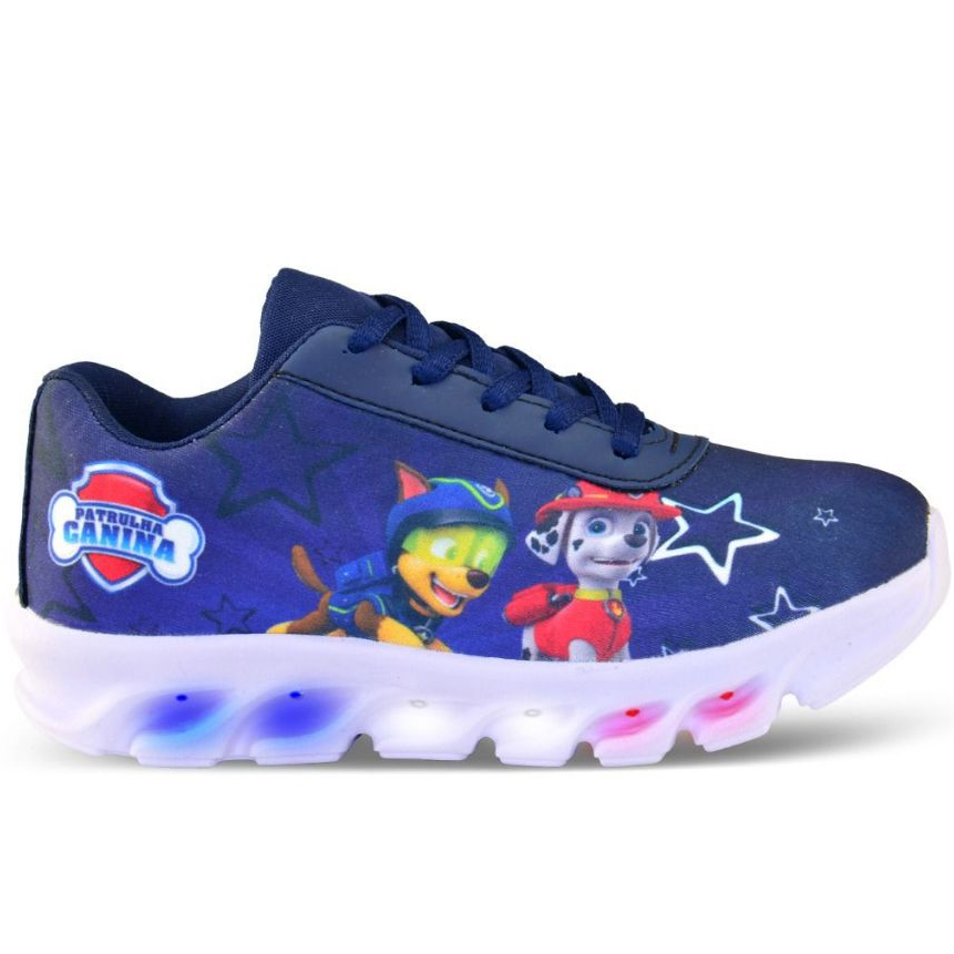Tênis Infantil De LED Masculino Meninos Patrulha Canina Barato Macio Confortável Envio Imediato