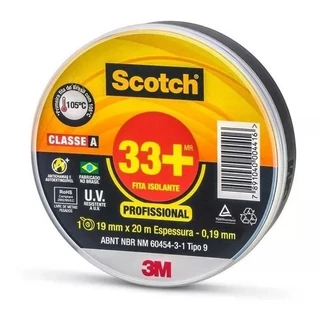 Fita Isolante Scoth 33+ Profissional 20M 3M em Oferta na Shopee