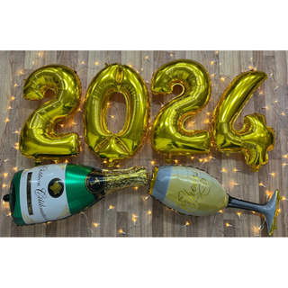 ABOOFAN 1 Conjunto Turma De Decorações De 2024 Sinal De De Formatura 2024  Balões De Festa De Formatura Material De Festa De Ano Novo 2024 Balões De