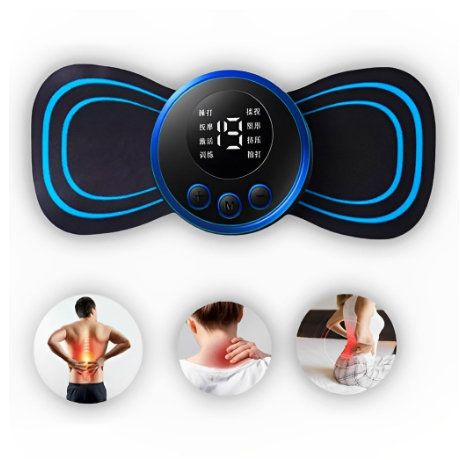 Mini Massageador Elétrico Portátil Cervical EMS Alivia Dores Corpo Pescoço