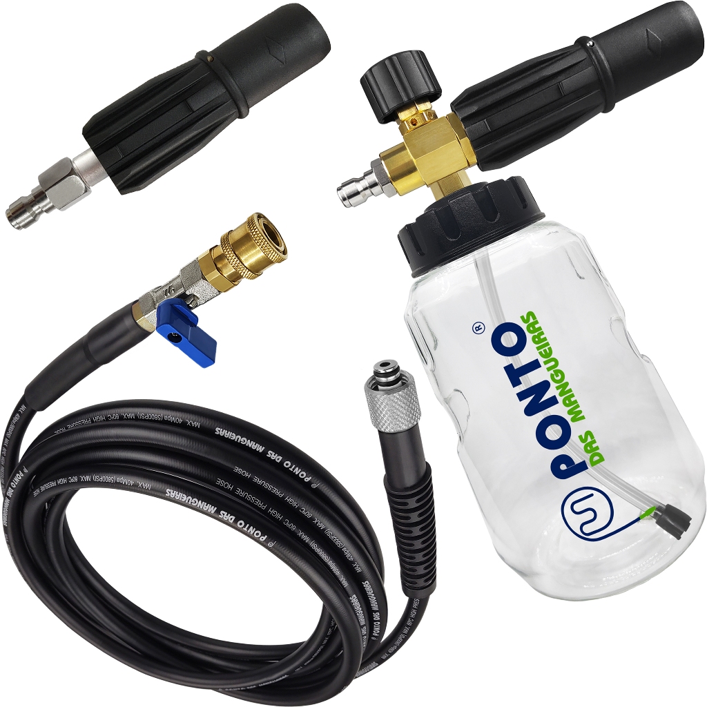 Snow Foam Bico Curto Registro Engate Rápido Mangueira Nylon Wap Ágil Lavadora de Alta Pressão Lava Jato Canhão de Espuma Aplicador Detergente