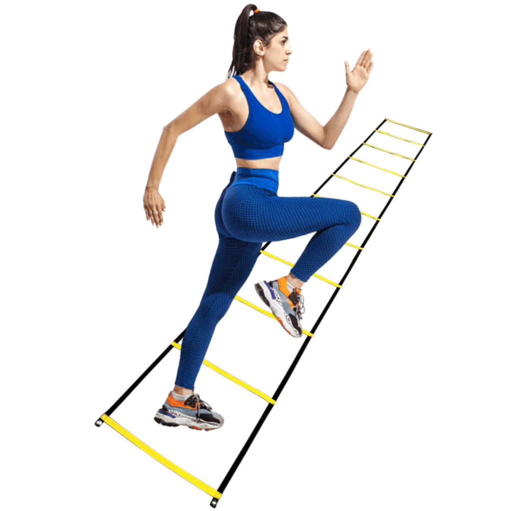 Escada De Agilidade Para Treinamento Academia Futebol Crossfit 5 e 10 Degraus com 2 e 4 Metros