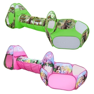 Barraca infantil 3 em 1 Com Túnel Toca E Barraca Cabana Infantil Menino Menina Dm Toys