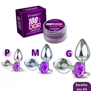 Plug Anal Metálico Sem Dor Lubrificante Anal