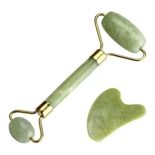 Rolinho De Pedra Jade Massageador Facial