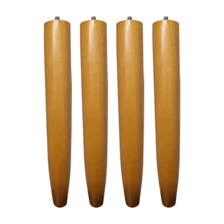 Kit 4 Pés Palito Madeira 30cm para Poltrona Puff Mesa lateral/central