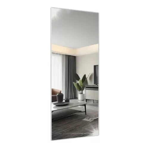 Espelho Grande Retangular Lapidado p/ Sala Quarto Banheiro - Suporte e Dupla Face