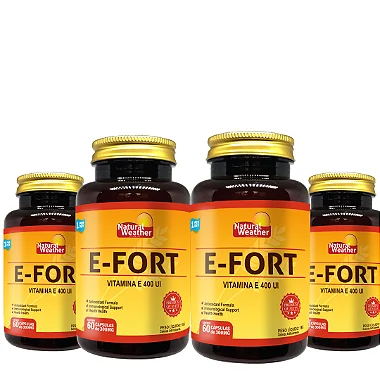 Vitamina E - 400 UI - E-Fort - Natural Weather – 60 Cápsulas Compre 3 ...