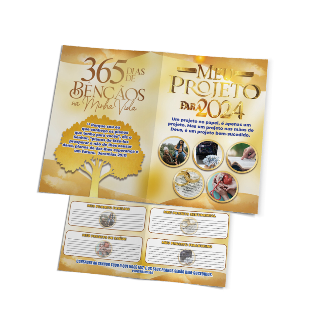 Pasta Projetos de Vida 2024 Bênçãos – 50 unid para igrejas | Shopee Brasil