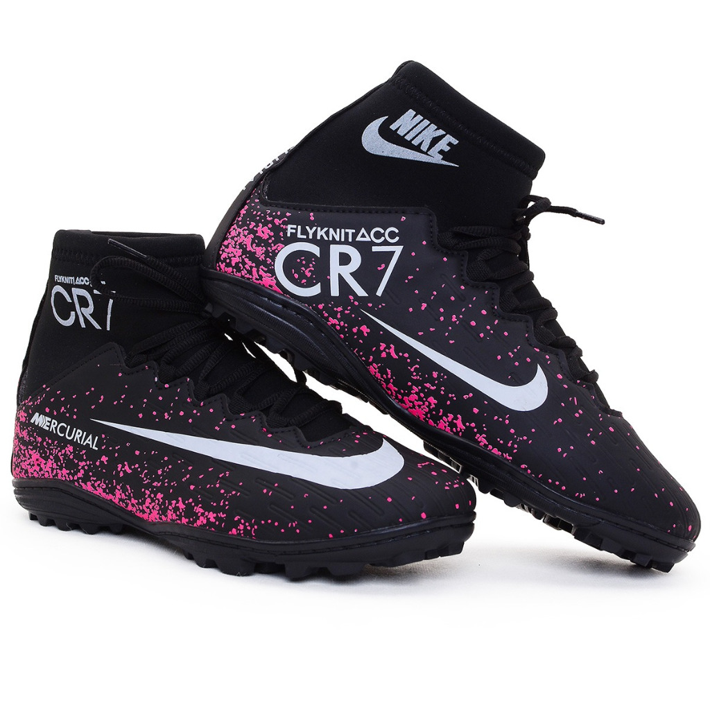 chuteira society cr7 cano alto adulto | Shopee Brasil