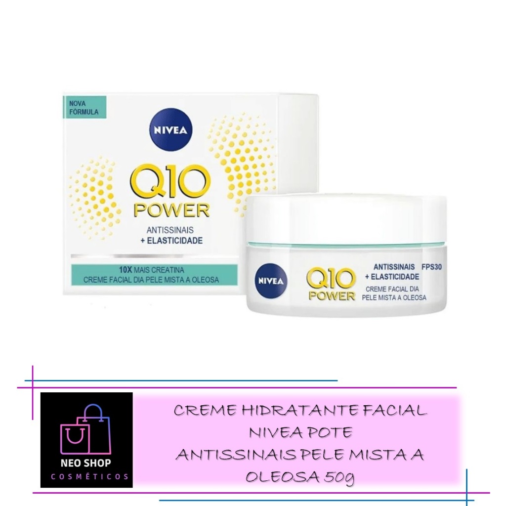 Creme Facial Nivea Q10 Plus Antissinais Dia Pele Mista A Oleosa 50g ...