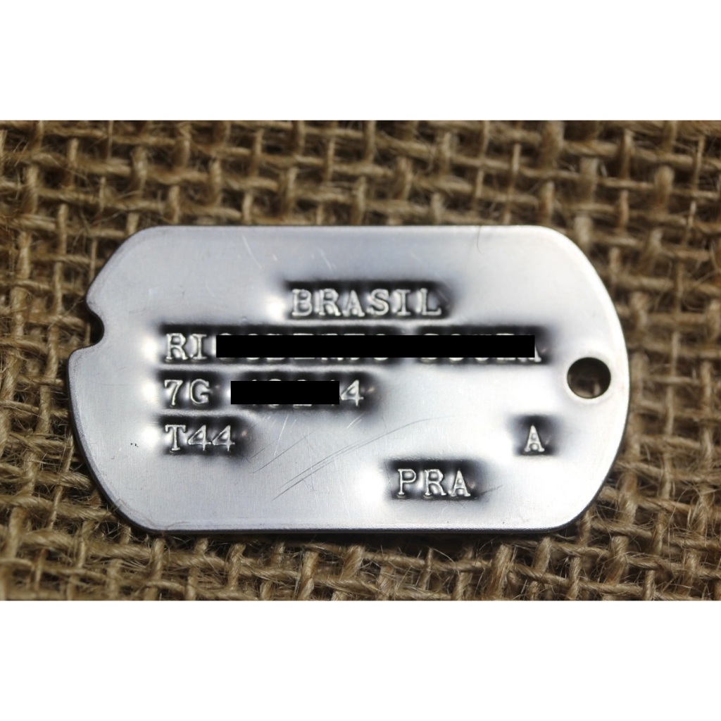 Placa Dog Tag Importada Original U S A Vintage Baixo Relevo