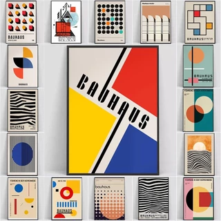 Quadro Bauhaus-Pôsteres geométricos exclusivos, Arte Minimalista, Impressões em Tela,Murais de Sala, Decoração para Casa
