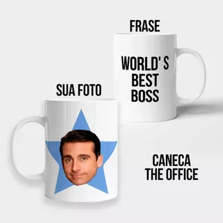 Caneca The office World's Best Boss/ BoyFriend/Friend/GirlFriend - Personalizada com sua Foto