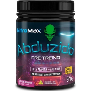 Abduzido Pré Treino - 300g - Nova Fórmula com 2g Beta Alanina / 2g Arginina - Nitromax