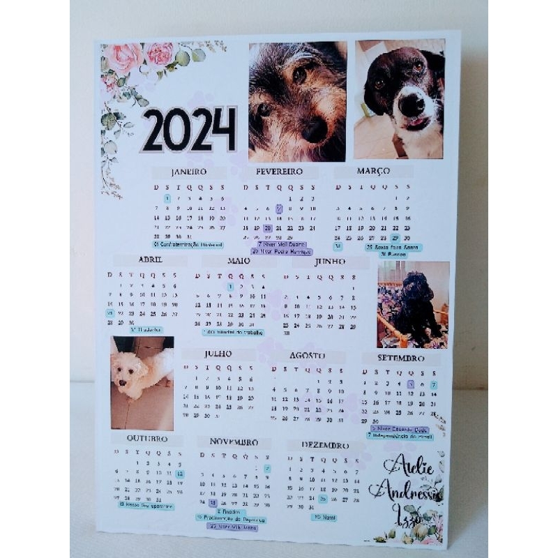 Calendário Pet 2024 Shopee Brasil