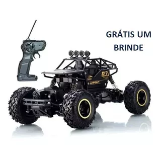 Carrinho 4x4 Metal Crawler Rc 2.4 Monster Truck PRETO P. entrega + BRINDE