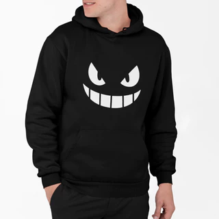 Blusa Canguru Moletom Gengar Anime Desenho Pokemon em Algodão