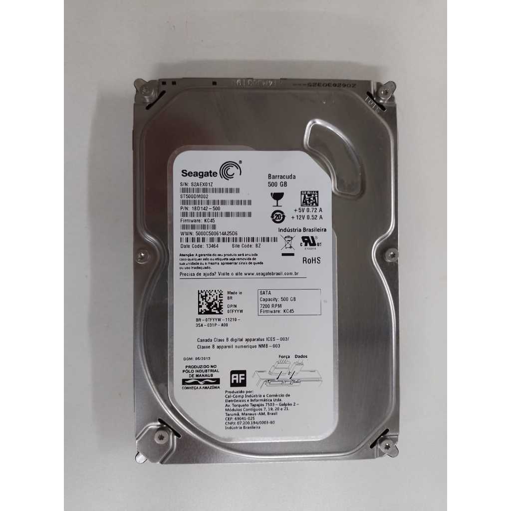 HD SEAGATE 500 GB BARRACUDA ST500DM002 | Shopee Brasil