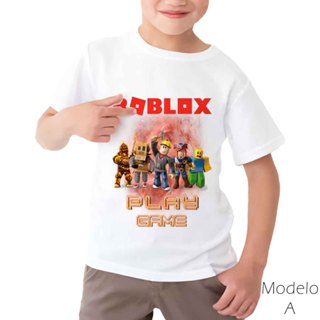 Camiseta Infantil Roblox Camisa Do Roblox Jogo Aniversário