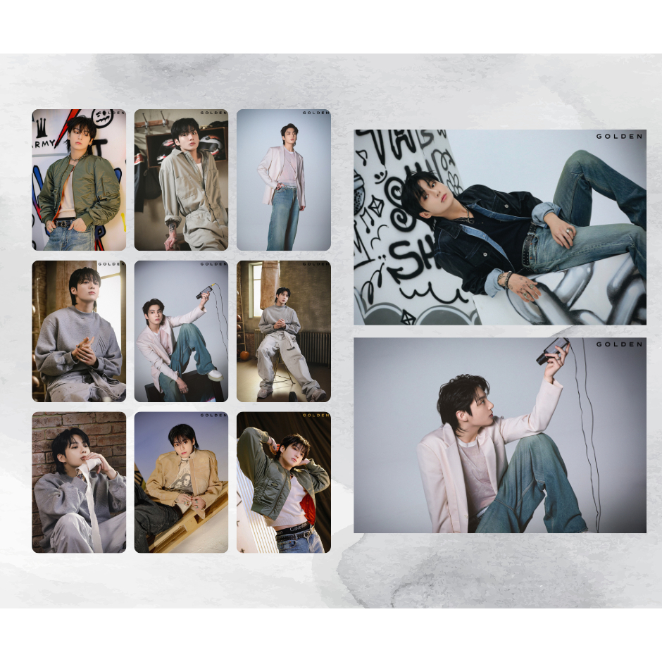 Kpop - Jungkook - kit GOLDEN 9 photocards + dois mini posteres
