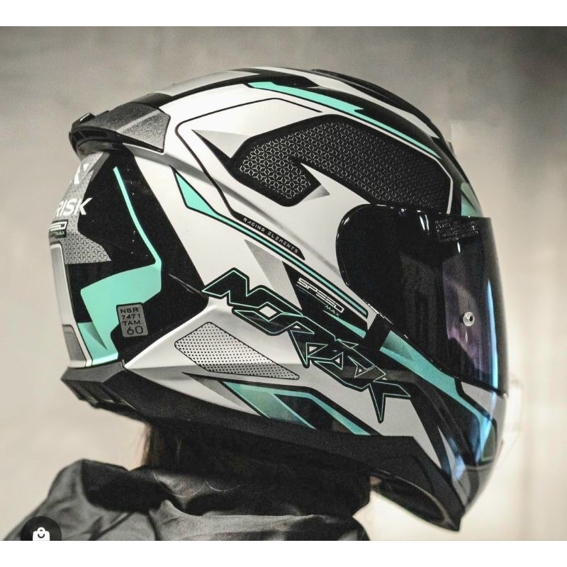 Capacete Moto Norisk Razor Preto Brilho Masculino Feminino Tamanho