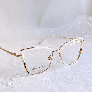 Armação de Óculos Para Grau Feminino Modelo Quadrado Gatinha / Lançamento / CHIC Com Estojo É Flanela 5514