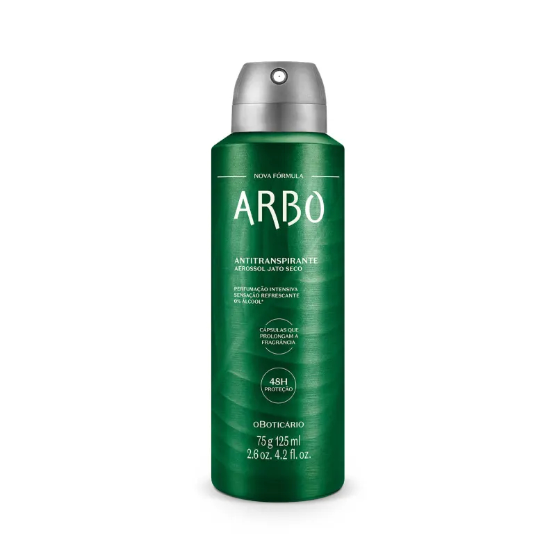 Arbo Clássico Masculino Desodorante Antitranspirante Aerossol O Boticário 100ml