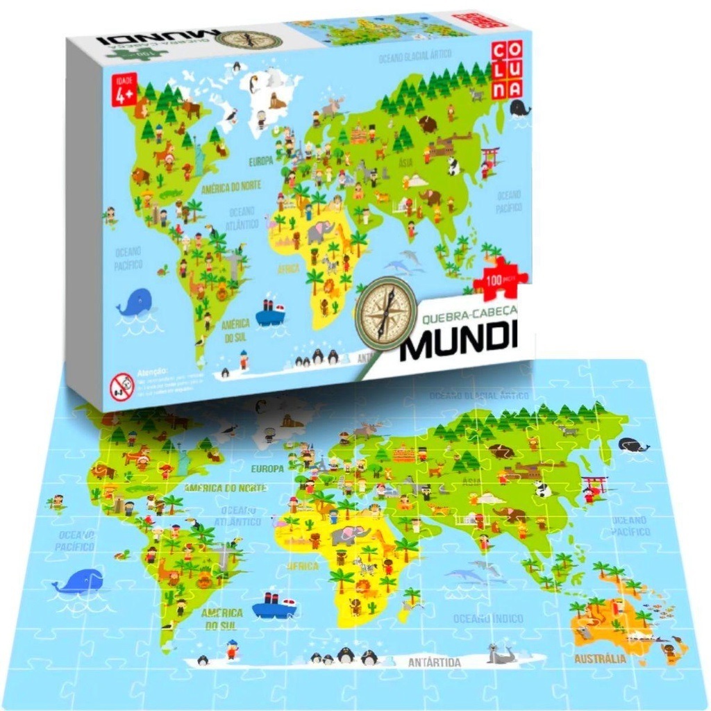 Puzzle 4000 peças Mapa-Múndi - Loja Grow