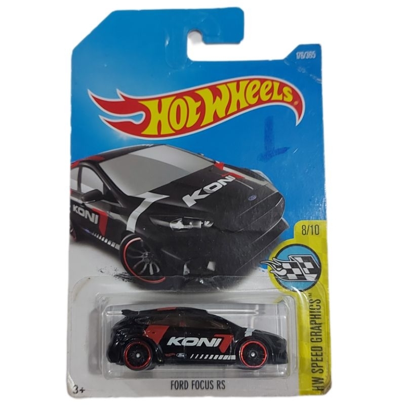 Ford Focus RS Koni Hw Speed Graphics 8/10 Hot Wheels 2016 DVB62