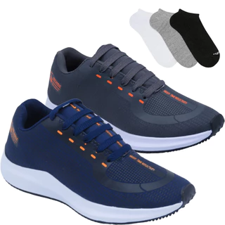 Kit 2 Tênis Masculino + 2 meias Esportivo De Corrida-Treino Envio Imediato
