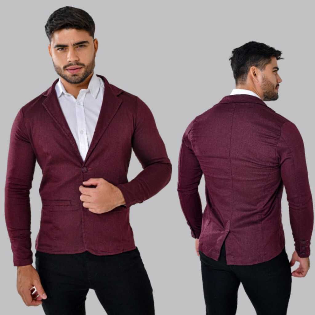 Blazer Masculino Slim Fit Moderno Esporte Fino | Shopee Brasil