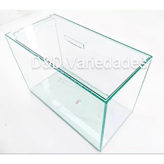 aquário n°3 vidro 30x15x20 8,5litros para peixes e plantas
