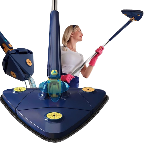 Mop Esfregão Triangular Rodo Limpador Giratório