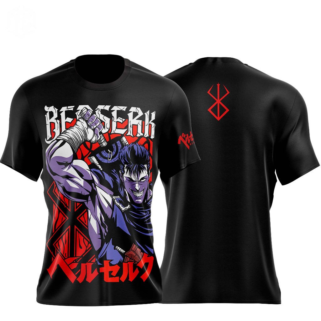 Camiseta Personalizada Anime Berserk estampada Dry fit Masculino