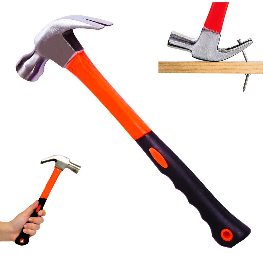 Martelo Unha 23mm Cabo De Fibra De Vidro