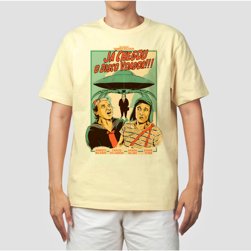 Camiseta Camisa Chaves Já Chegou O Disco Voador Série Anime